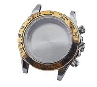 ROUREOX 39.3mm Chronograph Watch Case Sapphire Crystal Fits VK63 Quartz Movement 20mm Lug Width DIY Modification Parts Steel for Rolex Cosmograph Daytona-7 39.3MM