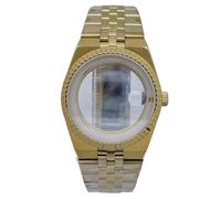 ROUREOX 39.5mm Retro Integrated Watch Case Kit Sapphire Crystal Date Magnifier Stainless Steel Fit NH35 Movement DIY Modding for Rolex Datejust/Royal Oak/Tissot PRX-3 39.5MM