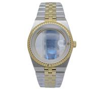 ROUREOX 39.5mm Retro Integrated Watch Case Kit Sapphire Crystal Date Magnifier Stainless Steel Fit NH35 Movement DIY Modding for Rolex Datejust/Royal Oak/Tissot PRX-4 39.5MM