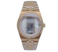 ROUREOX 39.5mm Retro Integrated Watch Case Kit Sapphire Crystal Date Magnifier Stainless Steel Fit NH35 Movement DIY Modding for Rolex Datejust/Royal Oak/Tissot PRX-5 39.5MM