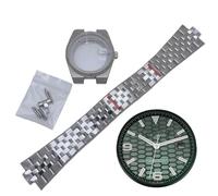 ROUREOX 39.5mm Watch Case Kit with Dial and Hands Stainless Steel Sapphire Crystal Integrated Bracelet Fit NH35 Movement DIY Set for Rolex Datejust/Royal Oak/Tissot PRX-5 39.5MM