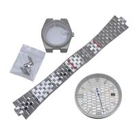 ROUREOX 39.5mm Watch Case Kit with Dial and Hands Stainless Steel Sapphire Crystal Integrated Bracelet Fit NH35 Movement DIY Set for Rolex Datejust/Royal Oak/Tissot PRX-4 39.5MM