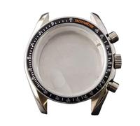 ROUREOX 39.7mm Chronograph Watch Case Fits VK63 Quartz Movement Stainless Steel Bubble Domed Glass 20mm Lugs DIY Mod Parts for Omega Speedmaster Moonwatch-A2 39.7MM