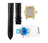 ROUREOX 40mm Heritage Dress Watch Case Kit Leather Strap Butterfly Clasp Domed Glass Fit 32.5mm Dial NH35 NH36 Modding for King Seiko -1 40MM