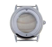 ROUREOX 40mm Watch Case Fits Miyota 8215 Movement 24mm Lug Width Sapphire Crystal Blue Cabochon Crown Stainless Steel Mod Parts for Cartier Pasha-A2 40MM