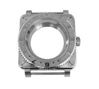 ROUREOX 42mm Square Watch Case Upgraded Screw Down Crown Sapphire Crystal Stainless Steel Fit NH35 NH36 Movement Modding for Bell & Ross-9 42MM