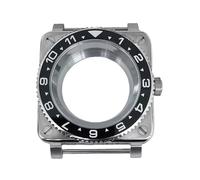 ROUREOX 42mm Square Watch Case Upgraded Screw Down Crown Sapphire Crystal Stainless Steel Fit NH35 NH36 Movement Modding for Bell & Ross-10 42MM