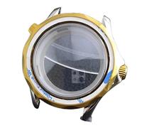 ROUREOX 42mm Two-Tone Watch Case for 31.7mm Dial Sapphire Crystal Fits NH35 NH36 Movement Gold Silver Plated Mod Parts for Omega Seamaster Diver 300M-1 42MM