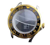 ROUREOX 42mm Two-Tone Watch Case for 31.7mm Dial Sapphire Crystal Fits NH35 NH36 Movement Gold Silver Plated Mod Parts for Omega Seamaster Diver 300M-7 42MM