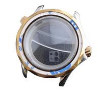 ROUREOX 42mm Two-Tone Watch Case for 31.7mm Dial Sapphire Crystal Fits NH35 NH36 Movement Rose Gold Plated Bezel Mod Parts for Omega Seamaster Diver 300M-1 42MM