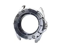 ROUREOX 44mm Diver Watch Case Gear Edge Bezel Mineral Glass Colored Chapter Ring Fit NH35 NH36 Movement Modding for Seiko Prospex/5 Sports-5 44MM