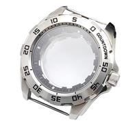 ROUREOX 44MM Stainless Steel Watch Case, NH35/NH36 Movement Modified Watch Accessories, Transparent Bottom Mineral Mirror Replacement Case for Seiko Prospex Diver's-6