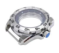 ROUREOX 44MM Stainless Steel Watch Case, NH35/NH36 Movement Modified Watch Accessories, Transparent Bottom Mineral Mirror Replacement Case for Seiko Prospex Diver's-4
