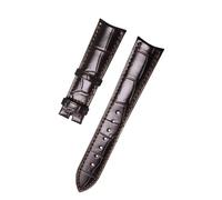 ROUREOX Alligator Grain Leather Watch Straps Handmade Replacement Genuine Leather Watch Straps for Jaeger-LeCoultre Rendez-Vous Moon-Brown B 22 * 18mm