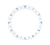 ROUREOX Arabic Numeral Ceramic Bezel Insert 38mm - Sloped Watch Face Ring 30.7mm Inner DIY Mod Parts - A3