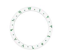 ROUREOX Arabic Numeral Ceramic Bezel Insert 38mm - Sloped Watch Face Ring 30.7mm Inner DIY Mod Parts - A5