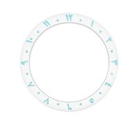 ROUREOX Arabic Numeral Ceramic Bezel Insert 38mm - Sloped Watch Face Ring 30.7mm Inner DIY Mod Parts - A4