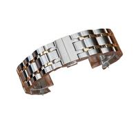 ROUREOX Arc Interface Solid Metal Watch Strap Men's Stainless Steel Replacement Bracelet Accessory for Tissot Couturier T035 Collection-Silver Rose Gold 23MM