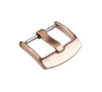 ROUREOX Brushed Pin Buckle Stainless Steel Watch Clasp 4mm Wide Tongue, Matte Tang Fastener - Large Hole Strap Accessories-Rose Gold 24mm