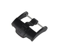 ROUREOX Brushed Stainless Steel Watch Buckle Replacement - Heavy Duty Screw-in Pin Clasp for Audemars Piguet-Black 24mm