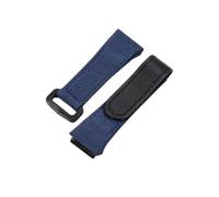 ROUREOX Canvas Watch Strap Genuine Leather Lining Adjustable Velcro Replacement Watch Strap 25mm for Richard Mille RM50/53/11-Deep Blue