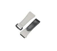 ROUREOX Canvas Watch Strap Genuine Leather Lining Adjustable Velcro Replacement Watch Strap 25mm for Richard Mille RM50/53/11-Grey