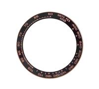 ROUREOX Ceramic Bezel Insert 38.8mm x 30.5mm, Replacement Bezel Watch Modding for Rolex Cosmograph Daytona Valjoux 7750 Movement-Black + Rose Gold