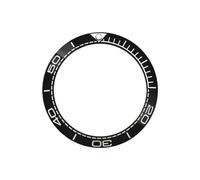 ROUREOX Ceramic Bezel Insert 38mm Sloped Replacement Watch Ring Luminous Pip High Gloss Finish - A10