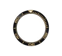ROUREOX Ceramic Bezel Insert 38mm Sloped Replacement Watch Ring Luminous Pip High Gloss Finish - A11