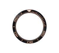 ROUREOX Ceramic Bezel Insert 38mm Sloped Replacement Watch Ring Luminous Pip High Gloss Finish - A12