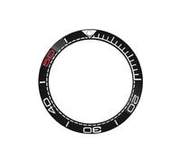 ROUREOX Ceramic Bezel Insert 38mm Sloped Replacement Watch Ring Luminous Pip High Gloss Finish - A19