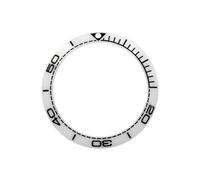 ROUREOX Ceramic Bezel Insert 38mm Sloped Replacement Watch Ring Luminous Pip High Gloss Finish - A20