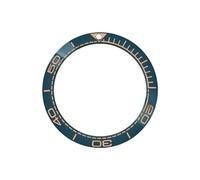 ROUREOX Ceramic Bezel Insert 38mm Sloped Replacement Watch Ring Luminous Pip High Gloss Finish - A9