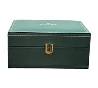 ROUREOX Classic Green Premium Leather Finish Watch Box Dustproof Eco-Friendly for Wristwatches for Rolex Yacht-Master