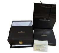 ROUREOX Classic Style Watch Box Rectangular Black Chest Gold Latch Lock Protective Holder Organiser for JLC Master Control