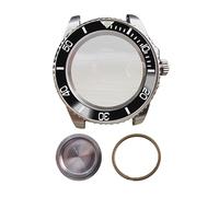 ROUREOX Classic Sub Style Watch Housing 40mm Ceramic Bezel Sapphire Glass Date Magnifier Fit 2836 8215 Automatic Movement for Rolex Submariner -B3 40MM