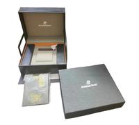 ROUREOX Complete Watch Presentation Box Set Outer Carton Carrier Bag Textured Black Storage Chest Mens Accessories for Audemars Piguet