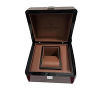 ROUREOX Dark Ebony Wood Watch Box High Gloss Piano Lacquer Finish Brown Leather Interior Storage Case Large for Patek Philippe