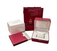 ROUREOX Deep Red Watch Collection Box PU Leather Exterior Soft Padded Interior Timepiece Organizer Display Case Full Set for Cartier Red Box