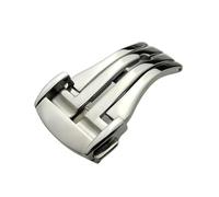 ROUREOX Deployment Butterfly Clasp Quick Release Stainless Steel Watch Bands Replacement Buckle for Omega De Ville Collection-Silver 16mm