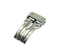 ROUREOX Deployment Butterfly Clasp Replacment Stainless Steel Push Button Buckle Watch Accessories for Hublot Big Bang-Silver 24mm