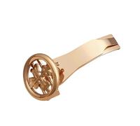 ROUREOX Deployment Butterfly Clasp Stainless Steel Leather Watch Starp Replacement Buckle for PATEK Philippe-Rose Gold 18mm