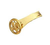 ROUREOX Deployment Butterfly Clasp Stainless Steel Leather Watch Starp Replacement Buckle for PATEK Philippe-Gold 18mm