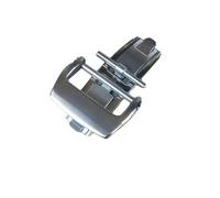 ROUREOX Deployment Butterfly Clasp Stainless Steel Silicone Watch Starp Replacement Buckle for Richard Mille-Silver 20mm