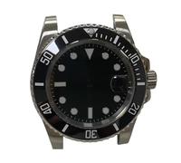 ROUREOX Destro Style GMT Watch Housing 40mm Left Crown Sapphire Crystal Date Magnifier Fit 8215 3804 Automatic Movement for Rolex Submariner -2 40MM