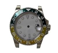 ROUREOX Destro Style GMT Watch Housing 40mm Left Crown Sapphire Crystal Date Magnifier Fit 8215 3804 Automatic Movement for Rolex Submariner -9 40MM