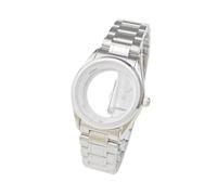 ROUREOX DIY Watchmaker Kit 39.5mm Polished Case 33.5mm Pattern Dial Hands Assembly Fit NH35 Movement Components Silver for Grand Seiko Snowflake-A4 39.5MM