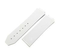 ROUREOX Elastic Silicone Rubber Watch Strap Soft Replacement Band Sweatproof for Men Women Gym & Diving Activities for Hublot Big Bang/Classic Fusion-White 26 * 19MM