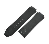 ROUREOX Elastic Silicone Rubber Watch Strap Soft Replacement Band Sweatproof for Men Women Gym & Diving Activities for Hublot Big Bang/Classic Fusion-Black 19 * 13MM