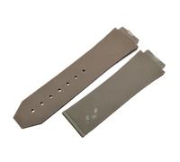 ROUREOX Elastic Silicone Rubber Watch Strap Soft Replacement Band Sweatproof for Men Women Gym & Diving Activities for Hublot Big Bang/Classic Fusion-Brown 23 * 15.5MM